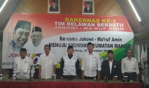 Gelar Rakernas Ke-1, Tim Relawan Bersatu Jokowi-Ma’ruf Amin Susun Strategi Pemenangan