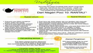 Undangan menulis puisi Dari Negeri Poci 10:  R A N T A U