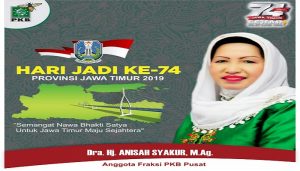 Di HUT Jatim ke-74, Bunda Anisah; Bangga Mempunyai Gubernur Kreatif