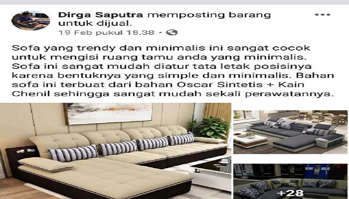 Akun Pelaku Penipuan di Facebook (foto: ist)