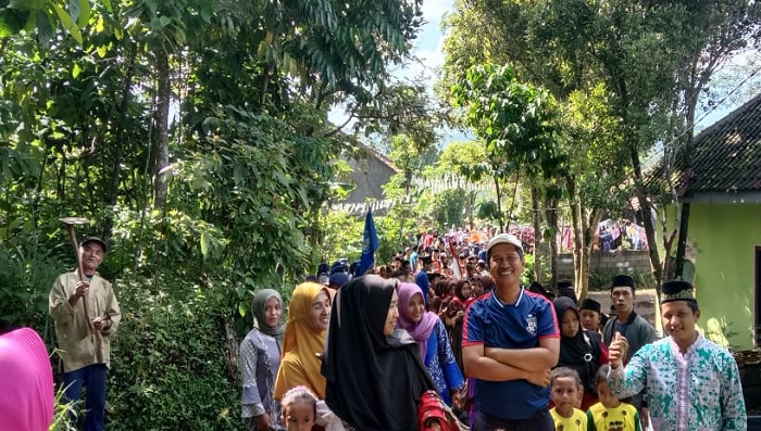 H. Basran saa mengikuti Jalan Sehat Berhadiah (foto: pilihanrakyat.id)