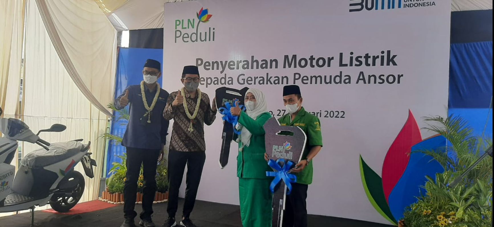 Penyerahan Motor Listrik Kepada PC Ansor Probolinggo