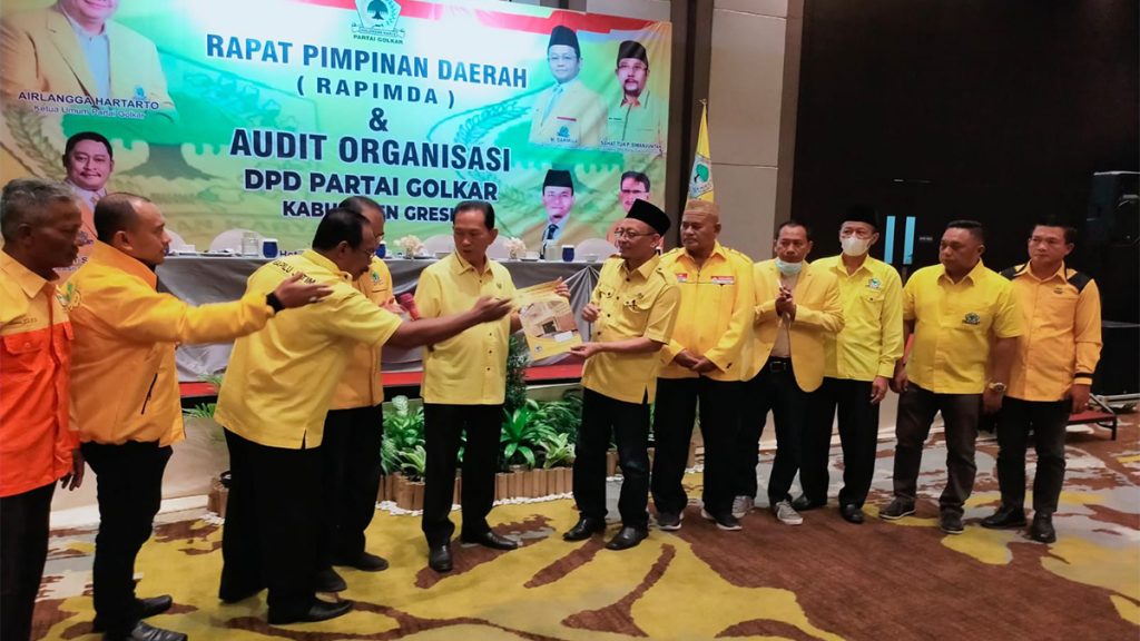Rapimda DPD Partai Golkar Gresik Rekomendasi Airlangga Hartarto Capres dan Sarmuji Cagub Jawa Timur Pada Pemilu 2024