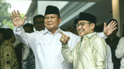 A Muhaimin Iskandar atau Gus Imin dan Prabowo Subianto.