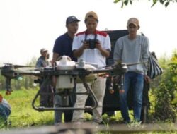 Tanggap Bencana, Mas Dhito Turun Langsung Tangani Lahan Pertanian Terendam Banjir di Purwoasri