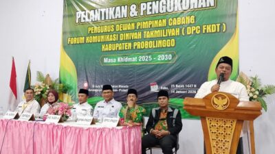 Gus Ahmad Ubaidillah Dilantik Pimpin FKDT Probolinggo, Dorong Penguatan Pendidikan Diniyah