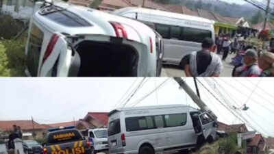 Minibus Diduga Rem Blong Tabrak Tiga Kendaraan di Jalur Bromo, Mantan Kasat Reskrim Polres Probolinggo Terluka