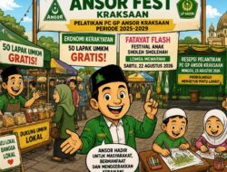 Ansor Fest Kraksaan Siapkan 50 Lapak UMKM Gratis, Pelantikan Dikemas Terbuka