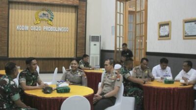 Kapolres Probolinggo Temui Dandim 0820, Perkuat Sinergi TNI-Polri