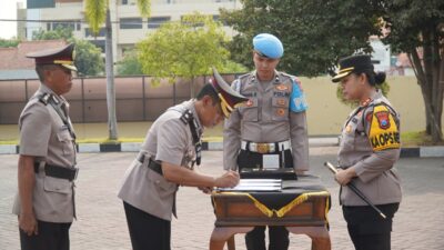 Kapolres Probolinggo Pimpin Sertijab Kabagops, Kasat Samapta, dan Kapolsek Gading